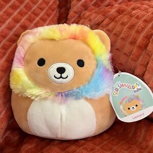 New 8” Squishmallows Baby Plush - Rainbow Mane Leonard